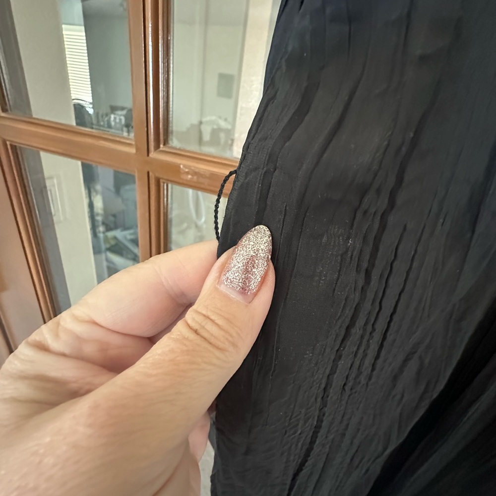 NWOT Astr Black Long Sleeve Sheer Maxi Dress - Picture 6 of 8